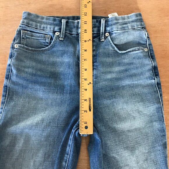 Good American Good Waist Jeans Women 4/27 Blue High Rise Distressed GWCCH075T - Picture 7 of 12